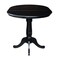 International Concepts Round 36 in Rd Top Pedestal Table, 12 in Leaf, 34.9 inH, Adjustable Height, Black, 36 W, 48 L, Wood K46-36RXT-6B - alternate 3